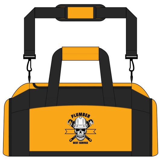 Plumber Skull Tool Duffel Bag — Heavy-Duty Work Gym Bag for Tradesmen