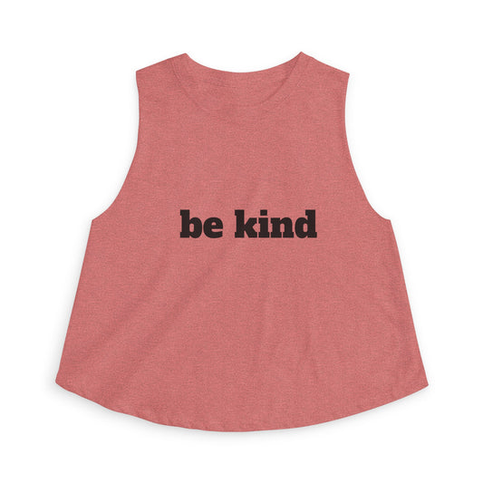Be Kind Crop Top — Women’s Minimalist Graphic Tank