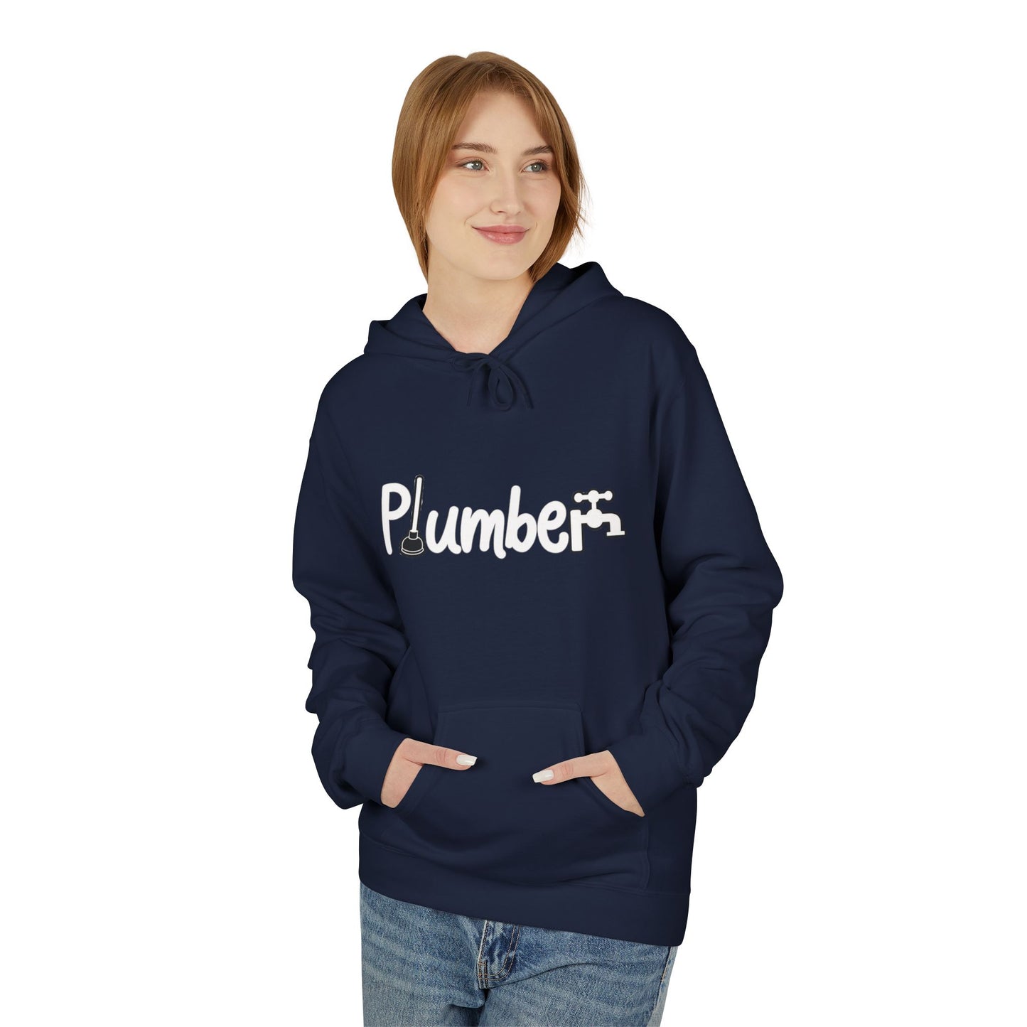 Plumber Hoodie - Funny Plumber Logo Pullover for Tradespeople