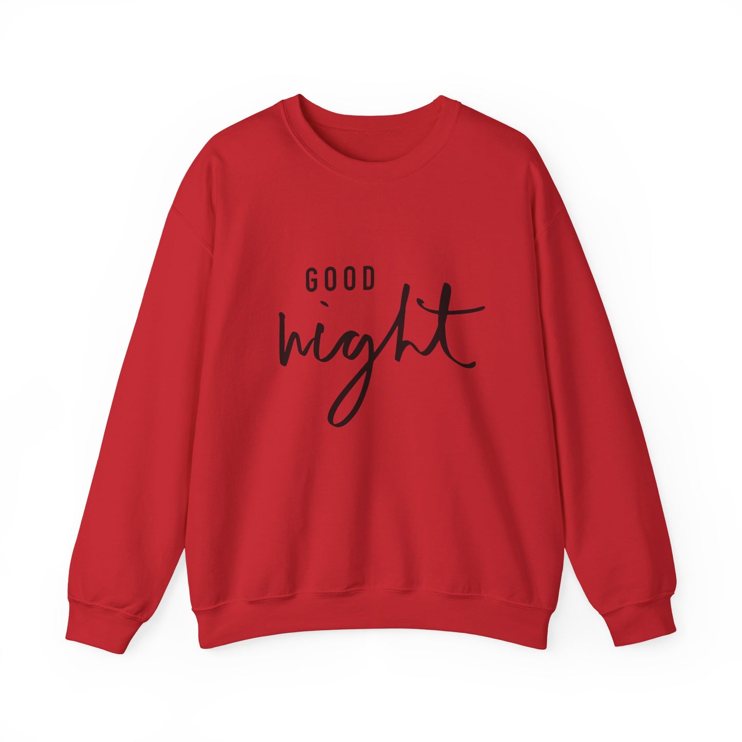 Good Night Crewneck Sweatshirt — Cozy Script Sleepwear Pullover