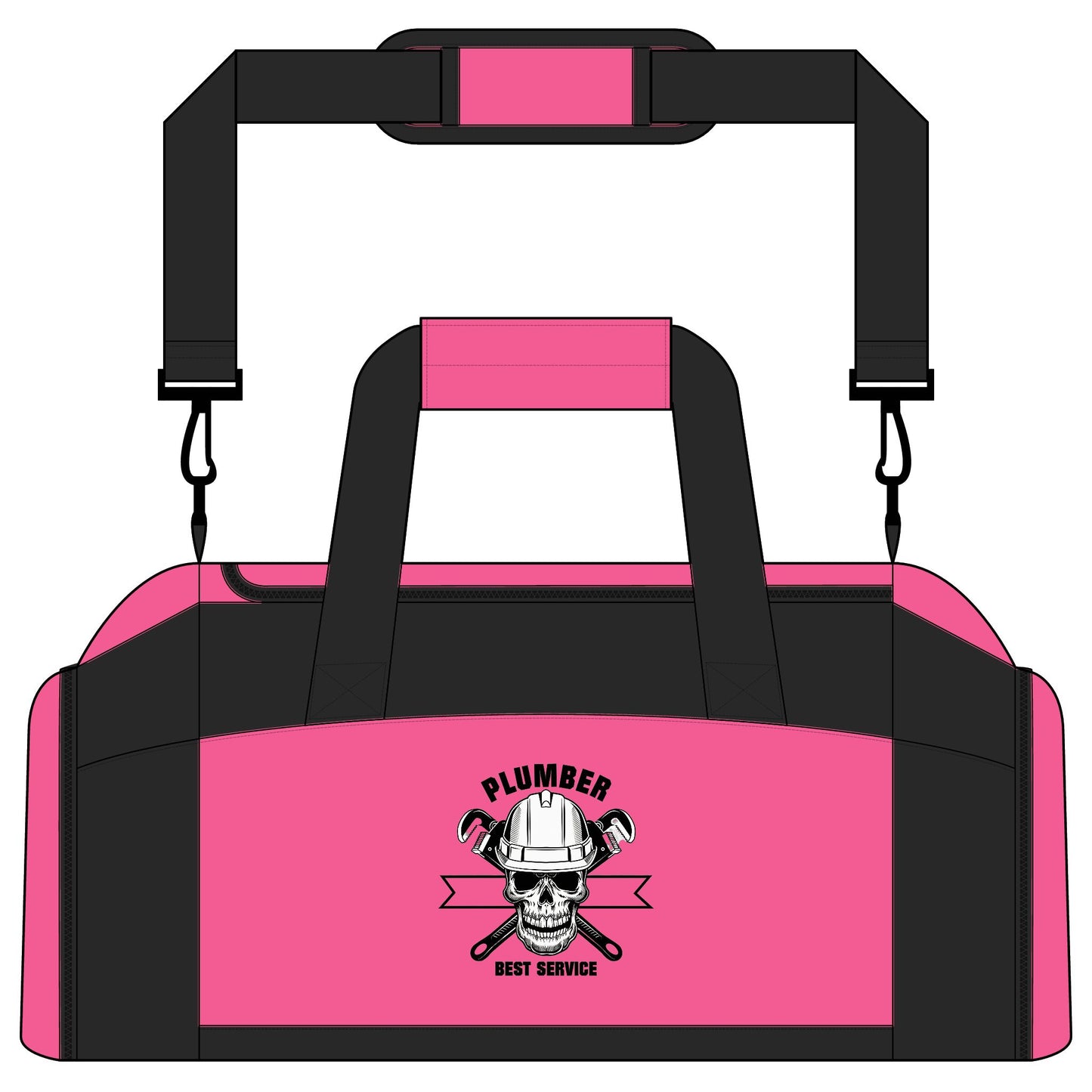 Plumber Skull Tool Duffel Bag — Heavy-Duty Work Gym Bag for Tradesmen
