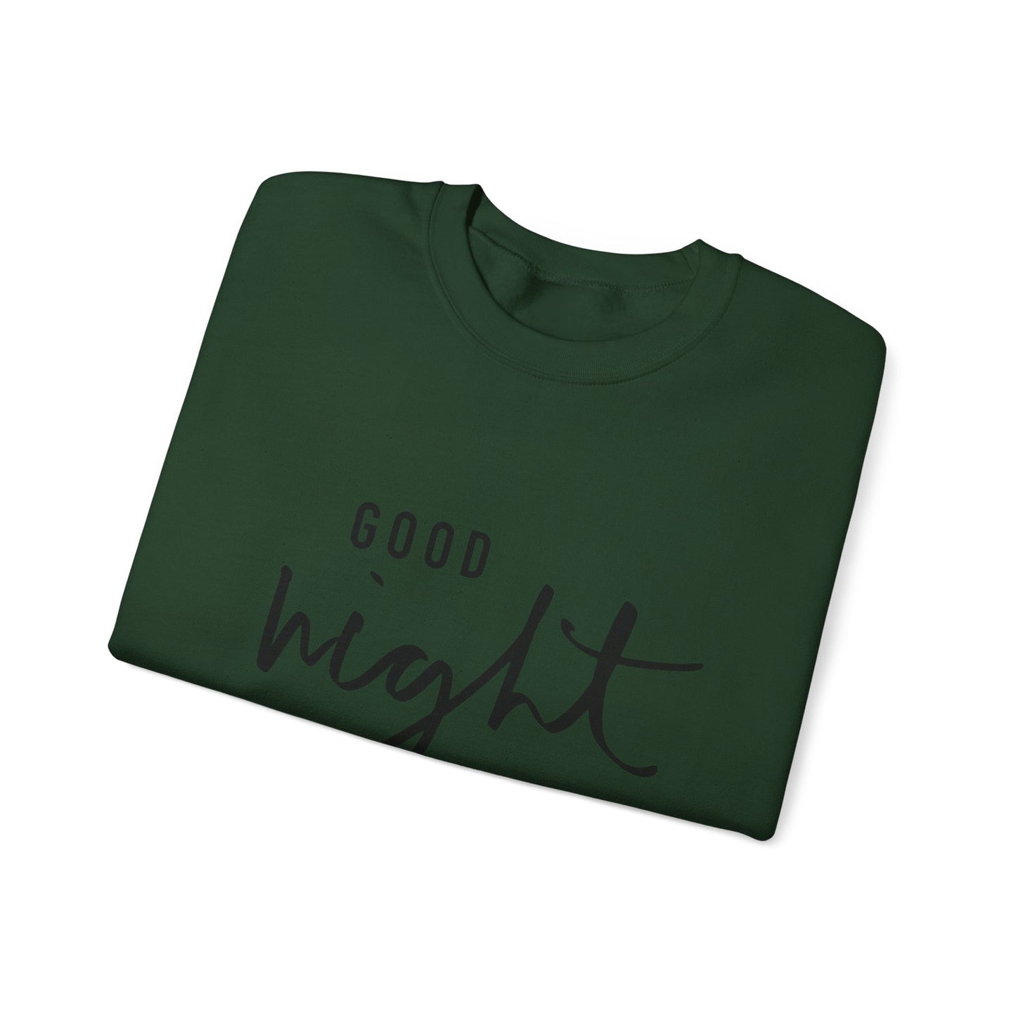 Good Night Crewneck Sweatshirt — Cozy Script Sleepwear Pullover