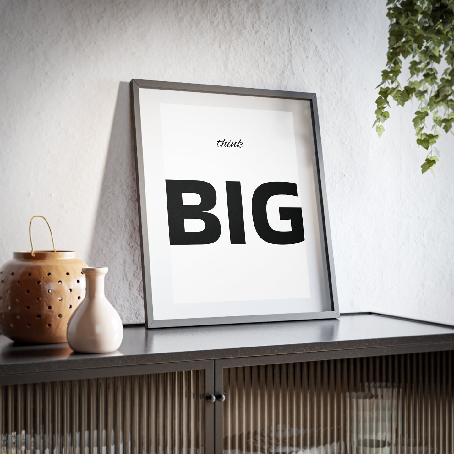 Think BIG Framed Poster — Motivational Wall Art