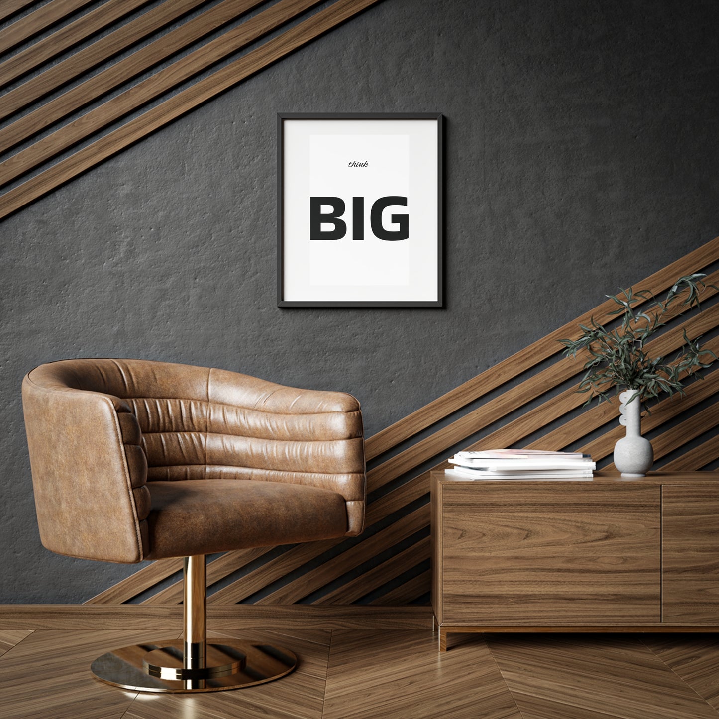 Think BIG Framed Poster — Motivational Wall Art