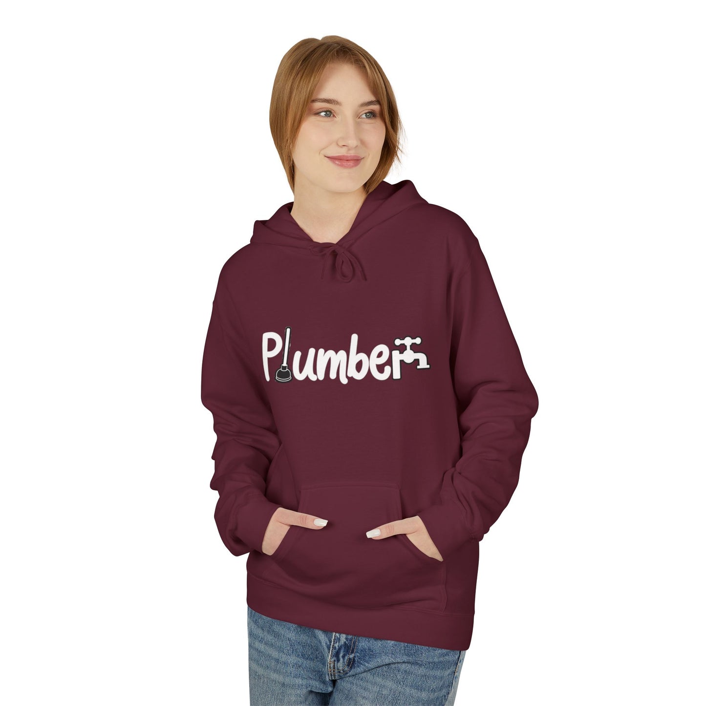 Plumber Hoodie - Funny Plumber Logo Pullover for Tradespeople