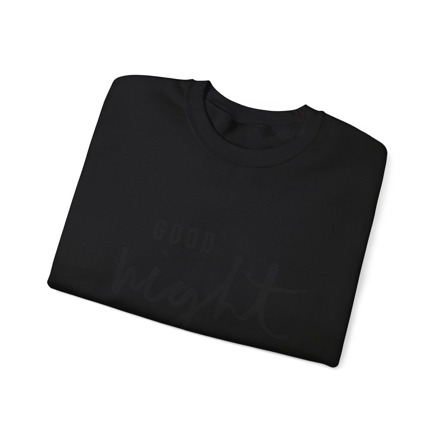 Good Night Crewneck Sweatshirt — Cozy Script Sleepwear Pullover