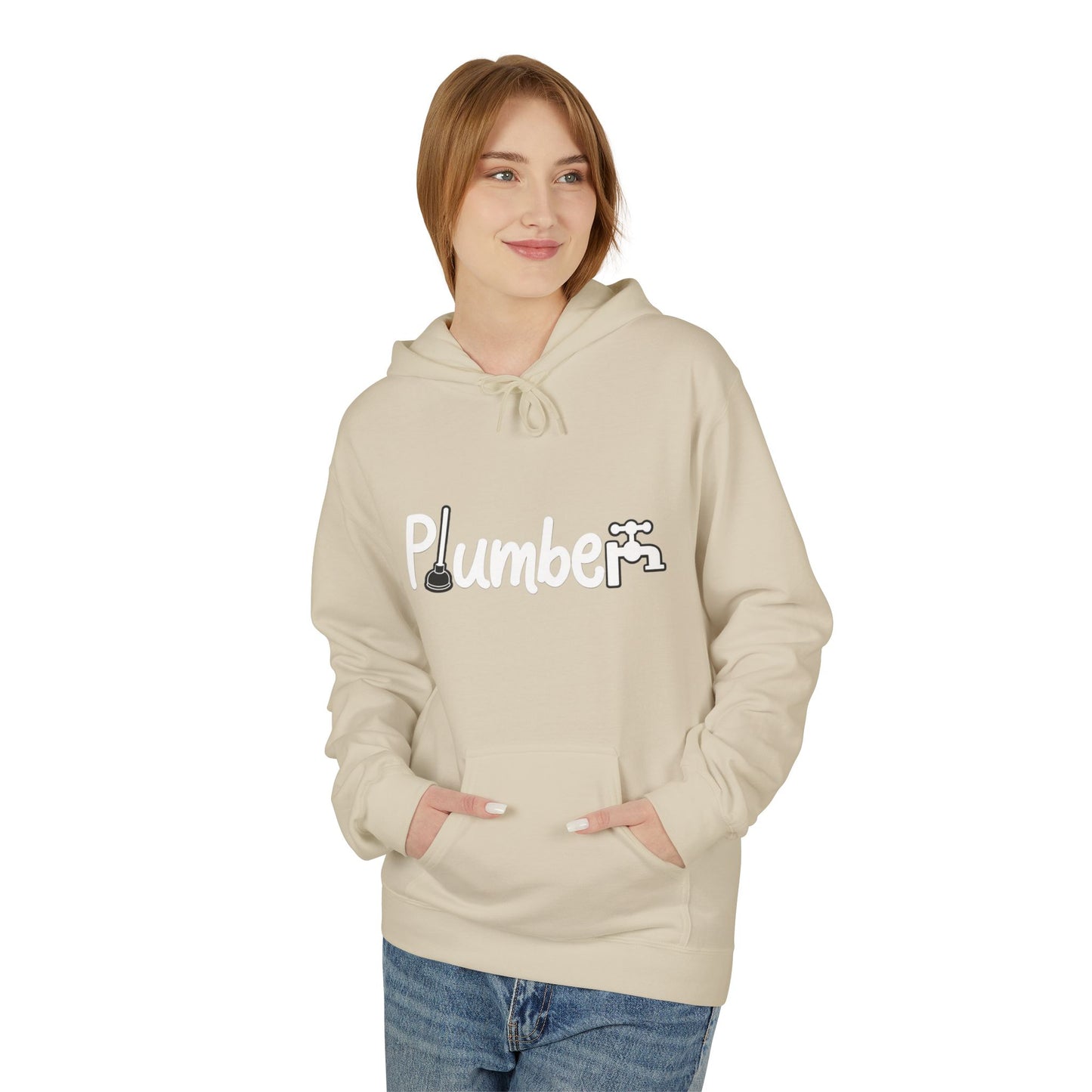 Plumber Hoodie - Funny Plumber Logo Pullover for Tradespeople