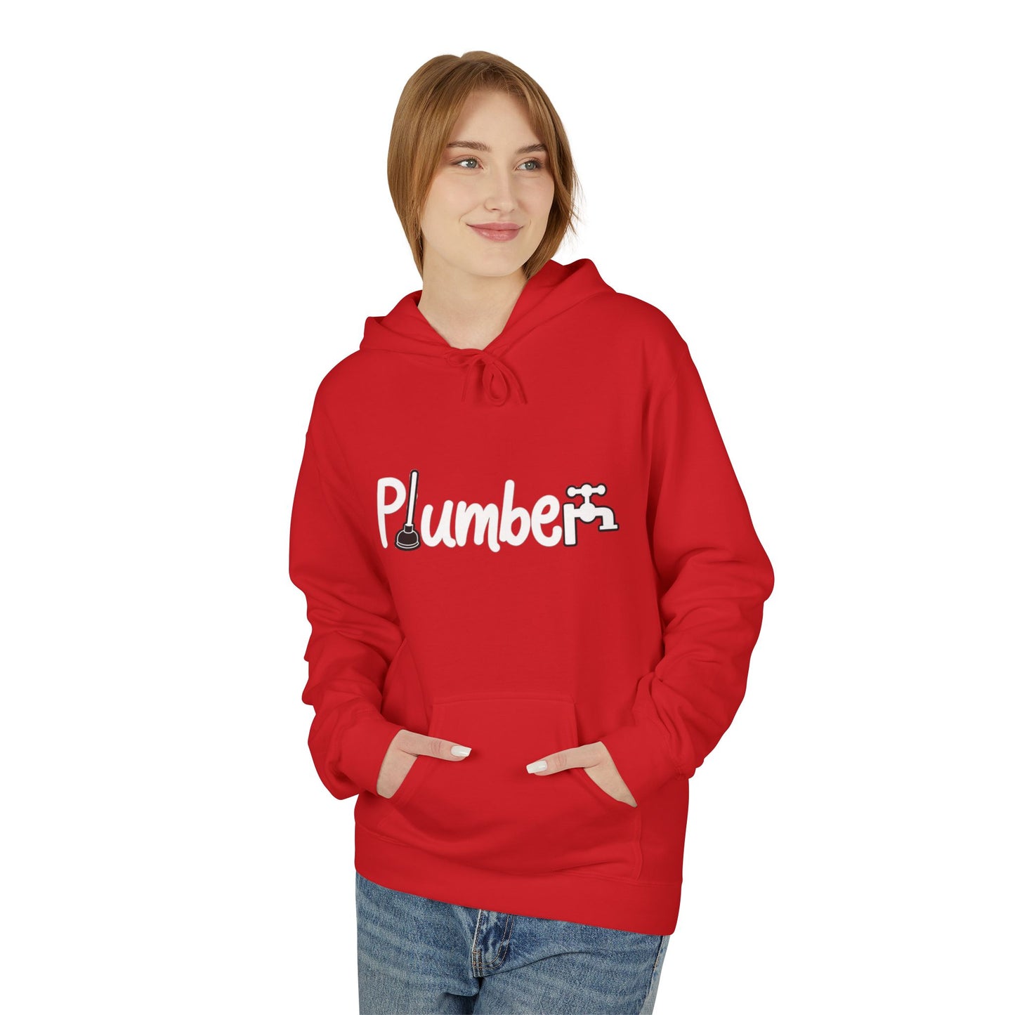 Plumber Hoodie - Funny Plumber Logo Pullover for Tradespeople