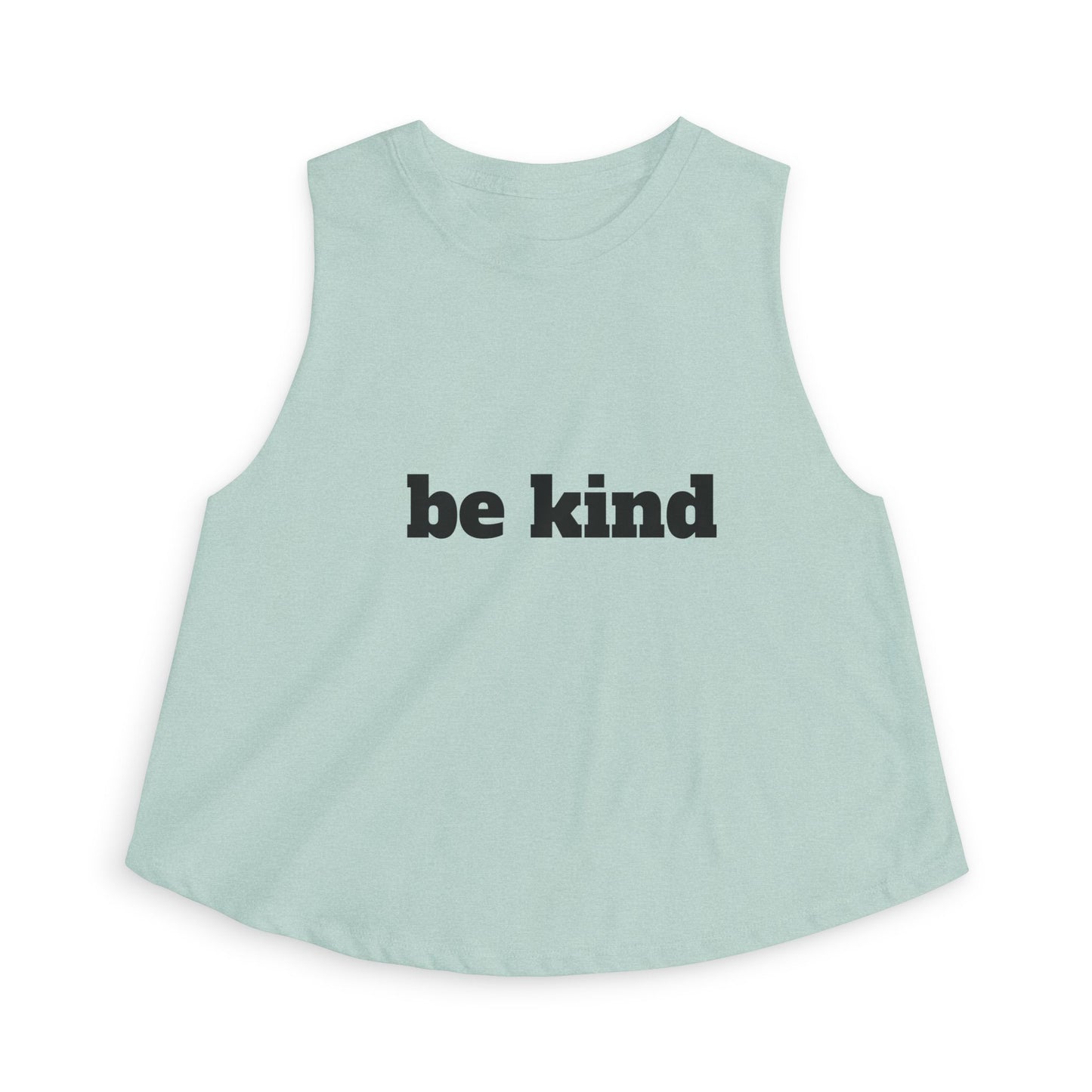 Be Kind Crop Top — Women’s Minimalist Graphic Tank