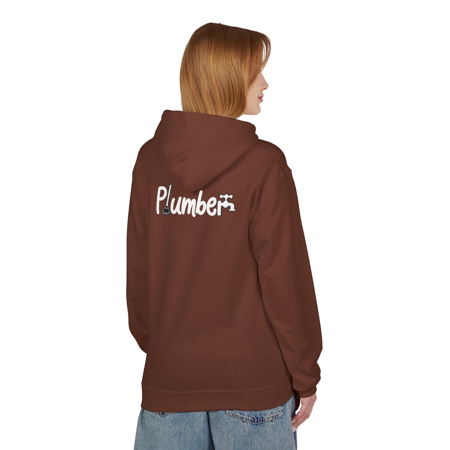 Plumber Hoodie - Funny Plumber Logo Pullover for Tradespeople