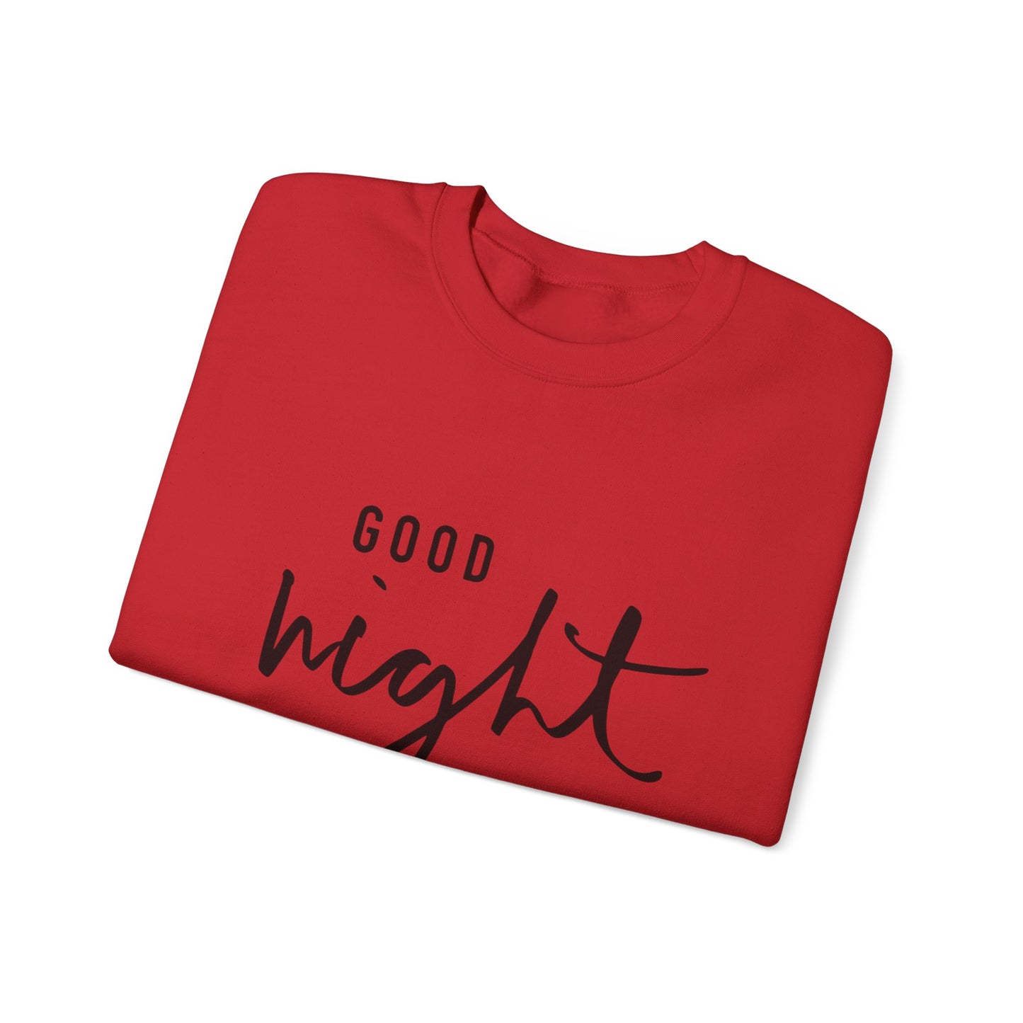 Good Night Crewneck Sweatshirt — Cozy Script Sleepwear Pullover