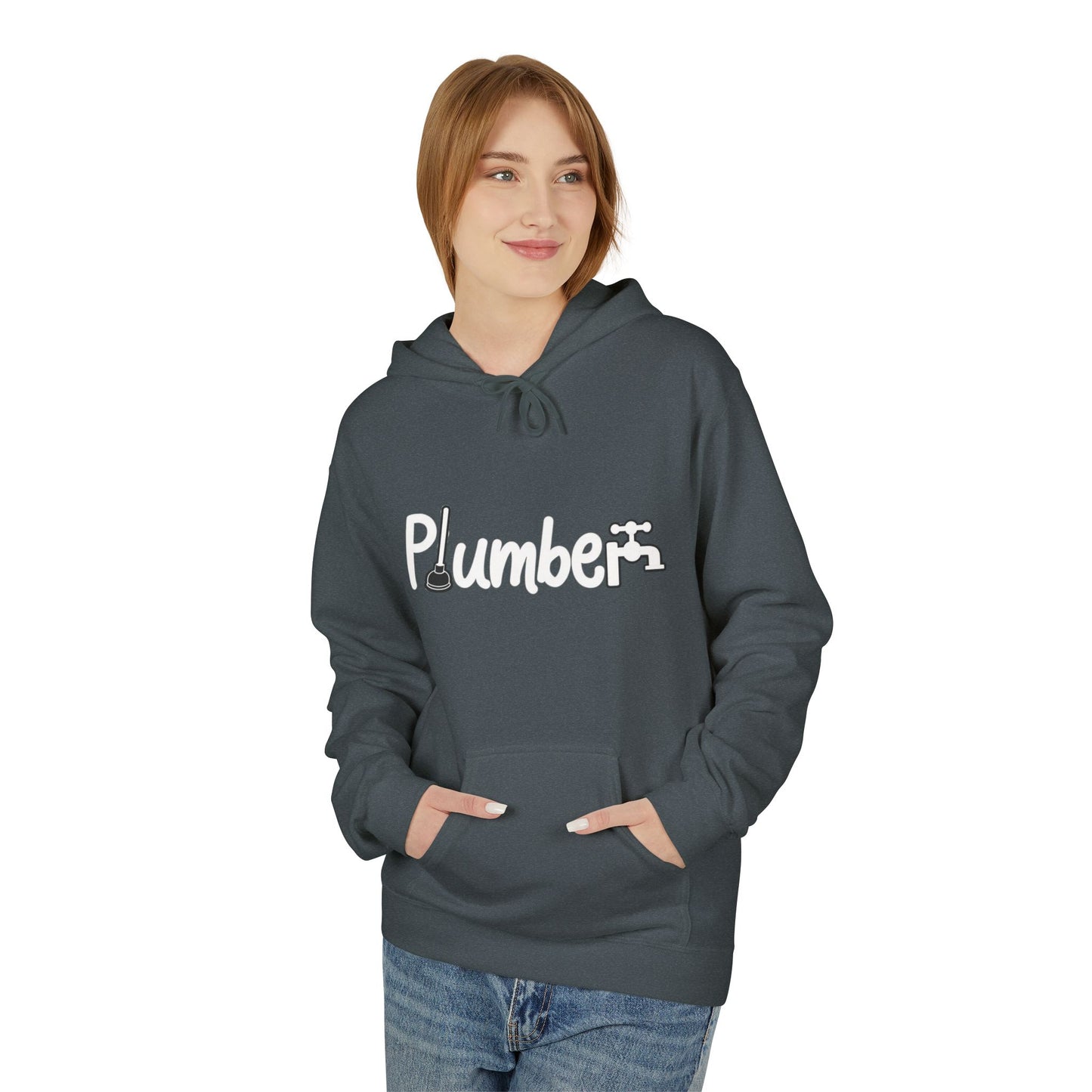 Plumber Hoodie - Funny Plumber Logo Pullover for Tradespeople