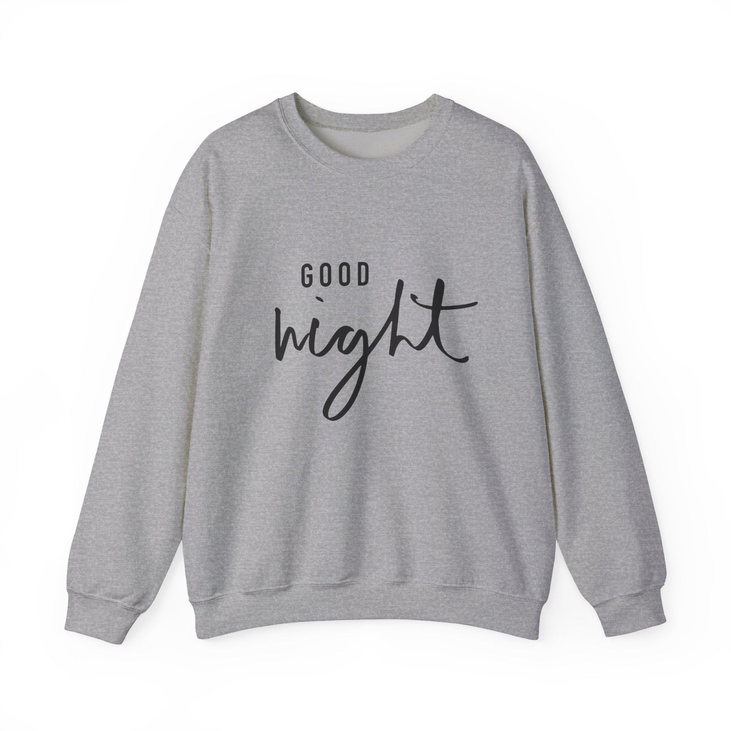 Good Night Crewneck Sweatshirt — Cozy Script Sleepwear Pullover