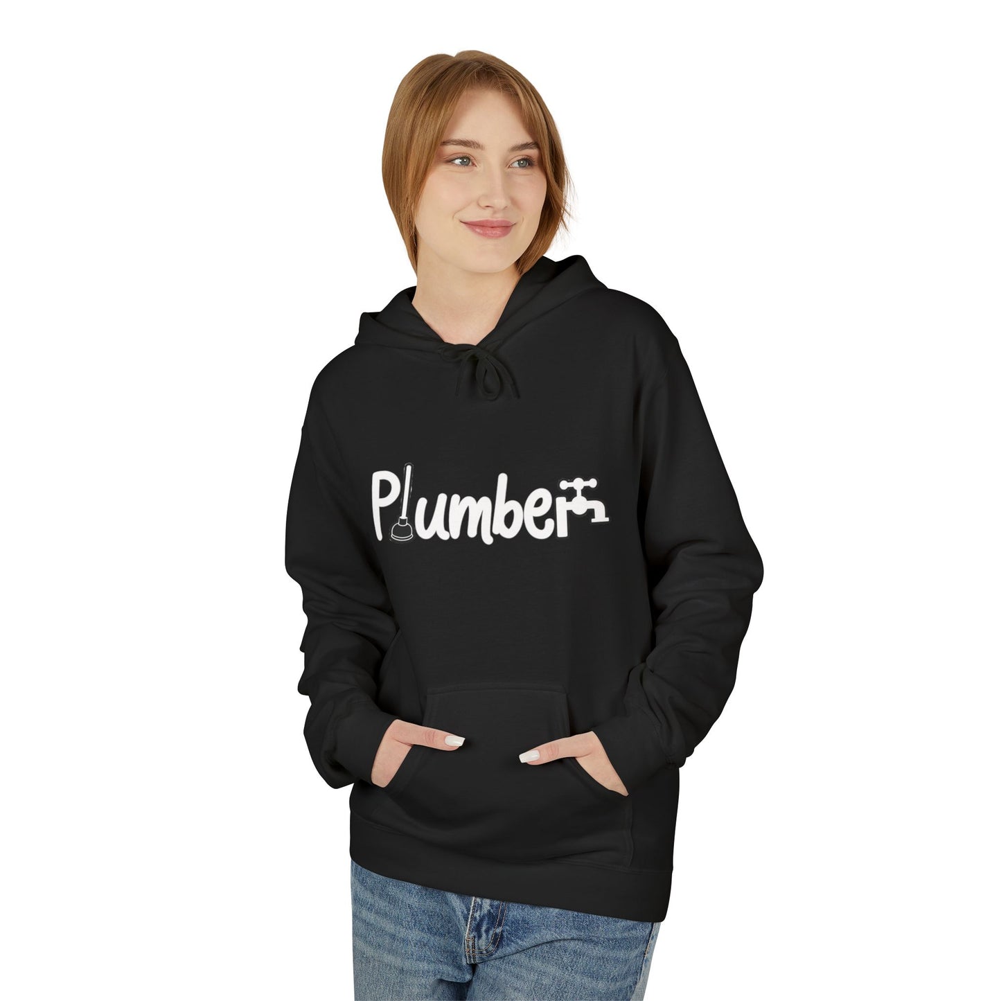 Plumber Hoodie - Funny Plumber Logo Pullover for Tradespeople