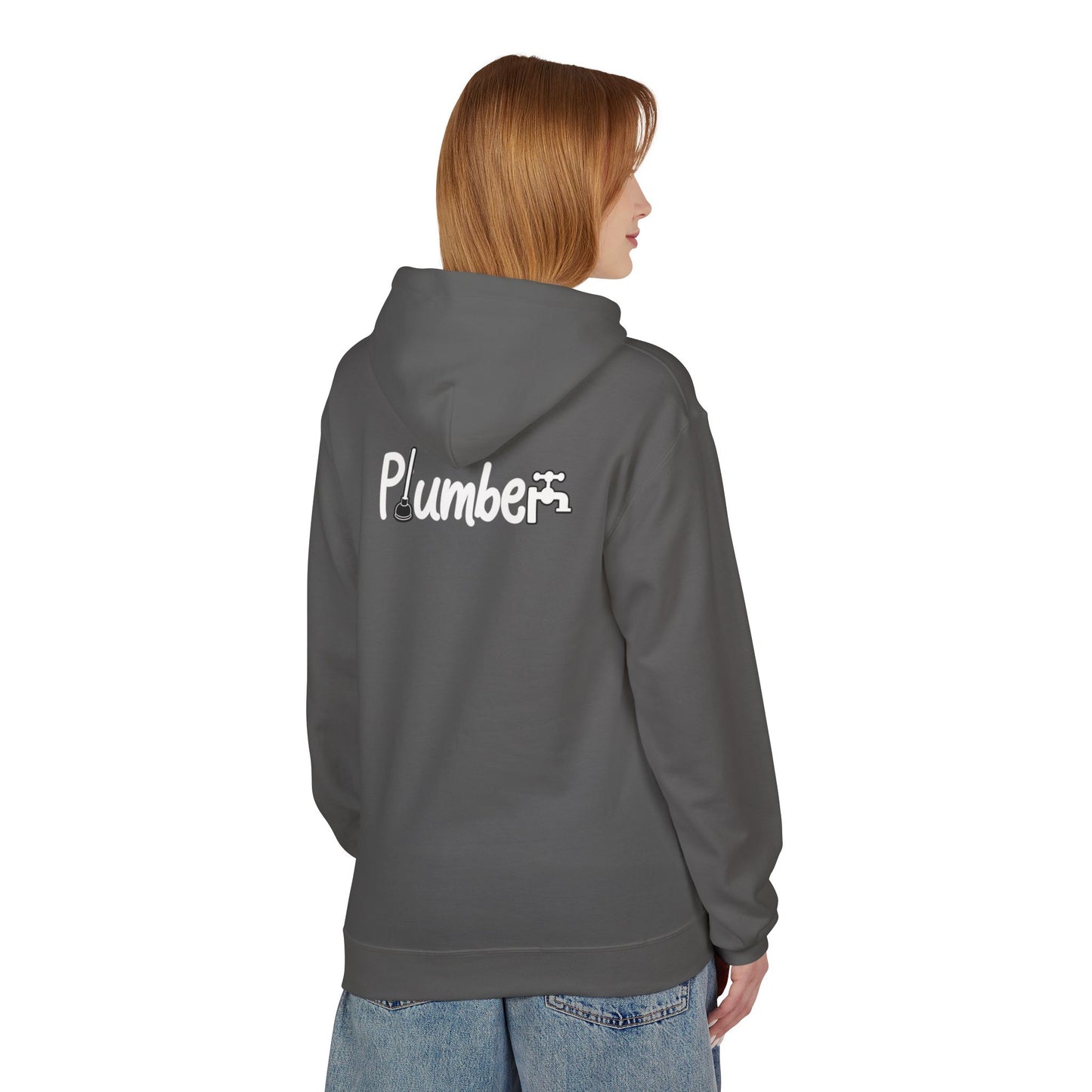 Plumber Hoodie - Funny Plumber Logo Pullover for Tradespeople