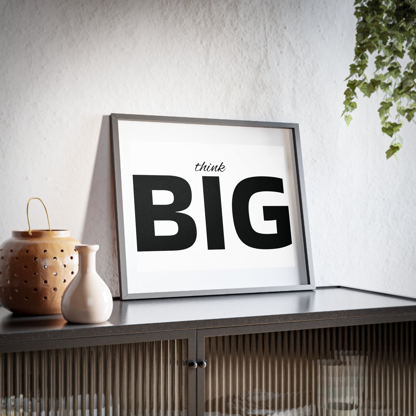 Think BIG Framed Poster — Motivational Wall Art