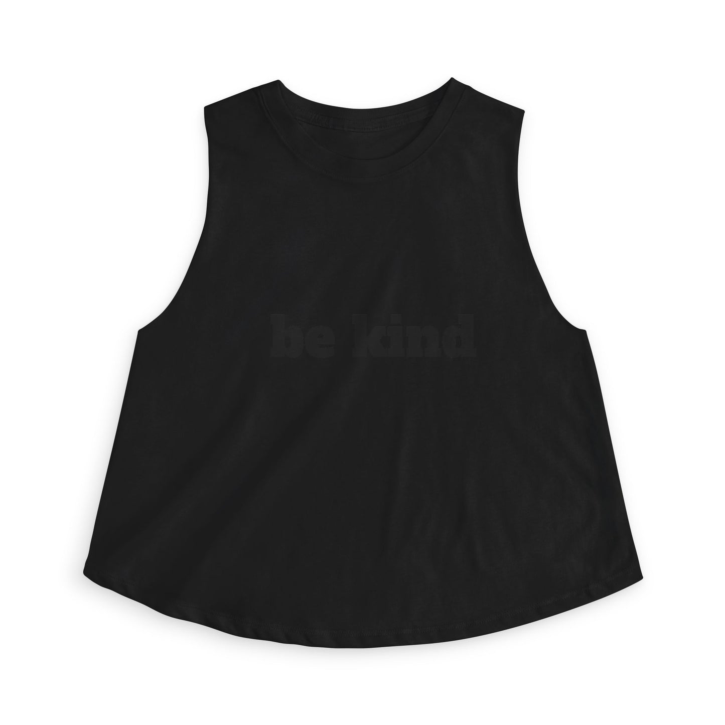 Be Kind Crop Top — Women’s Minimalist Graphic Tank