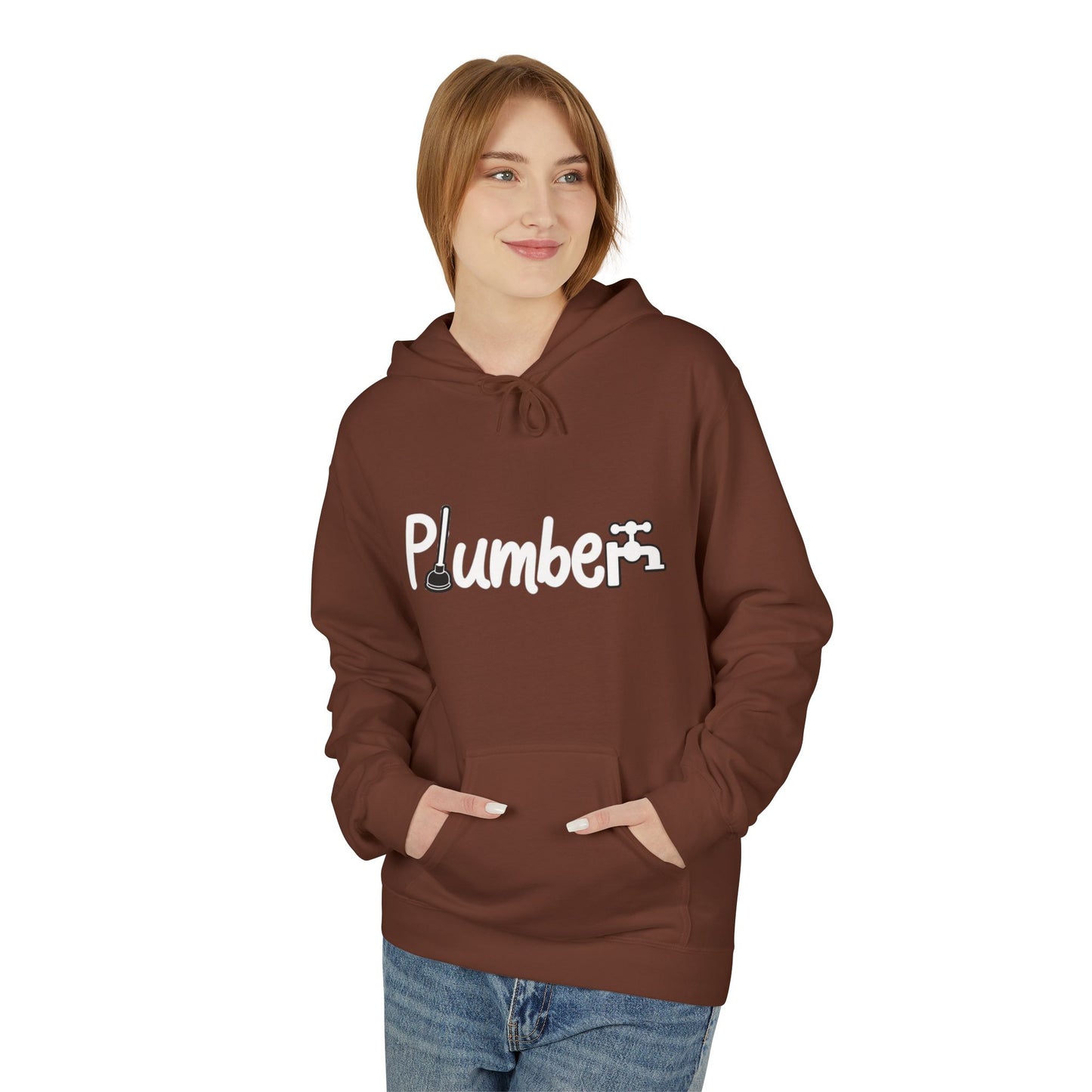 Plumber Hoodie - Funny Plumber Logo Pullover for Tradespeople