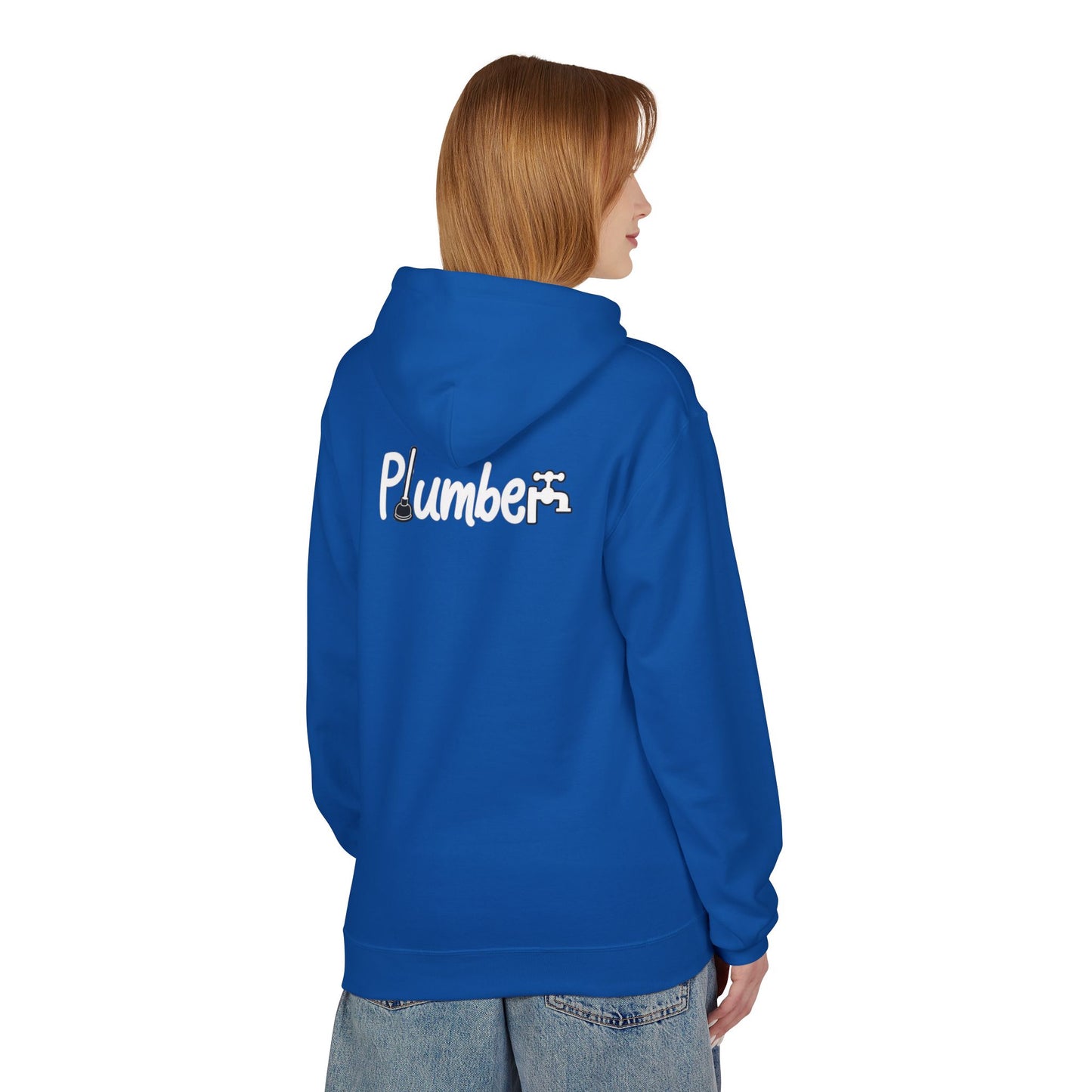 Plumber Hoodie - Funny Plumber Logo Pullover for Tradespeople