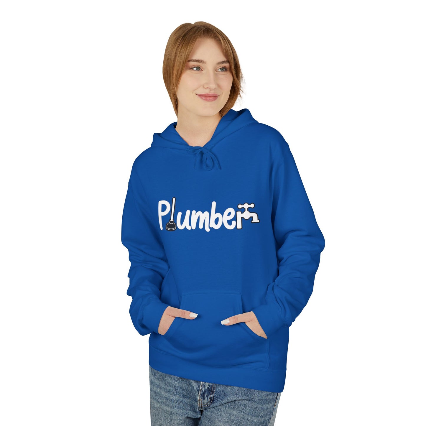 Plumber Hoodie - Funny Plumber Logo Pullover for Tradespeople
