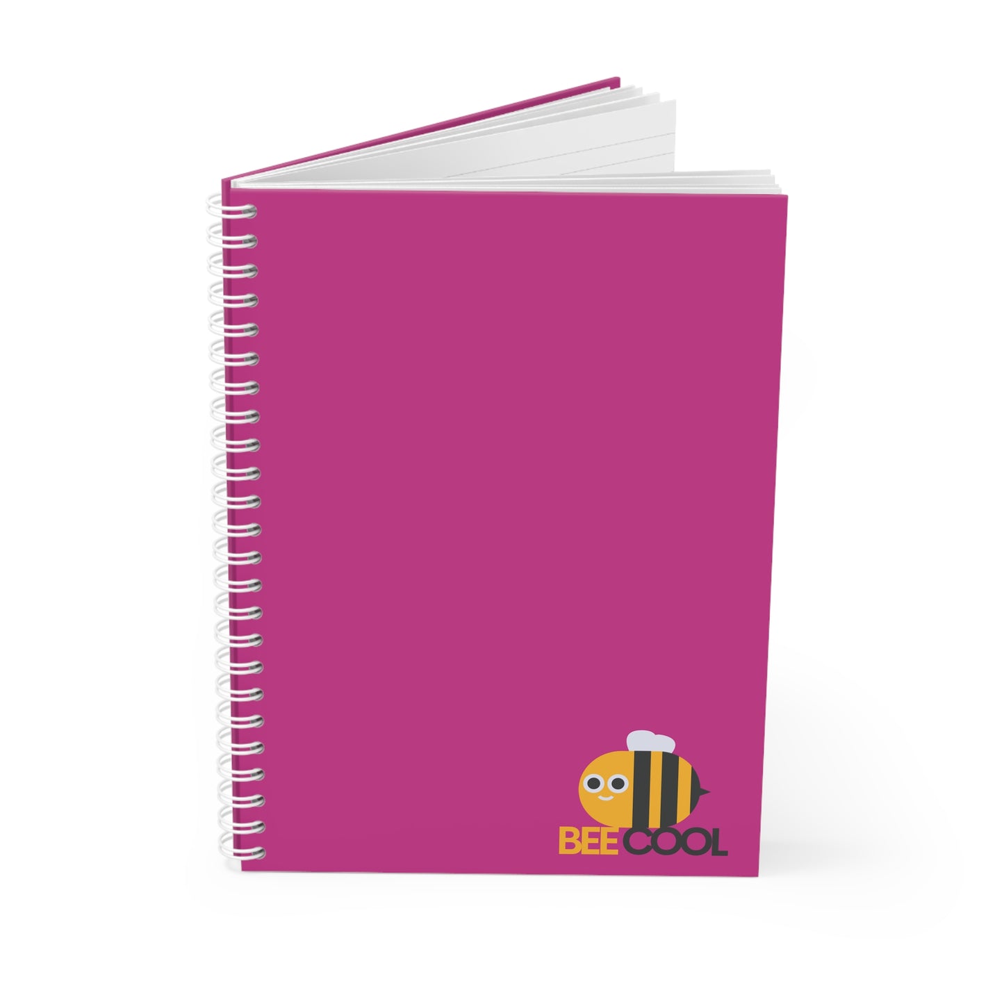 Bee Cool Spiral Notebook — Cute Pink Bee Journal for School, Work & Gifts