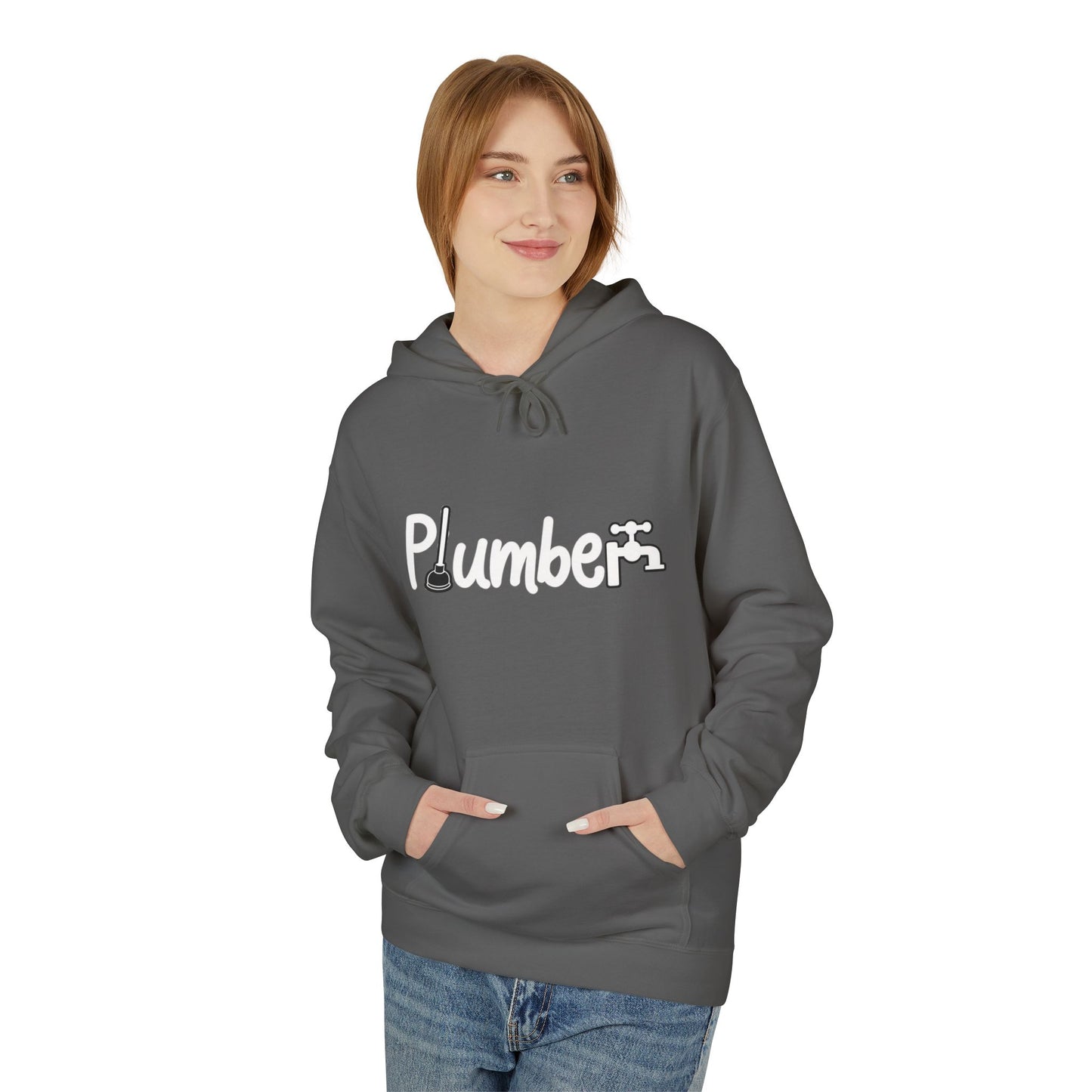 Plumber Hoodie - Funny Plumber Logo Pullover for Tradespeople