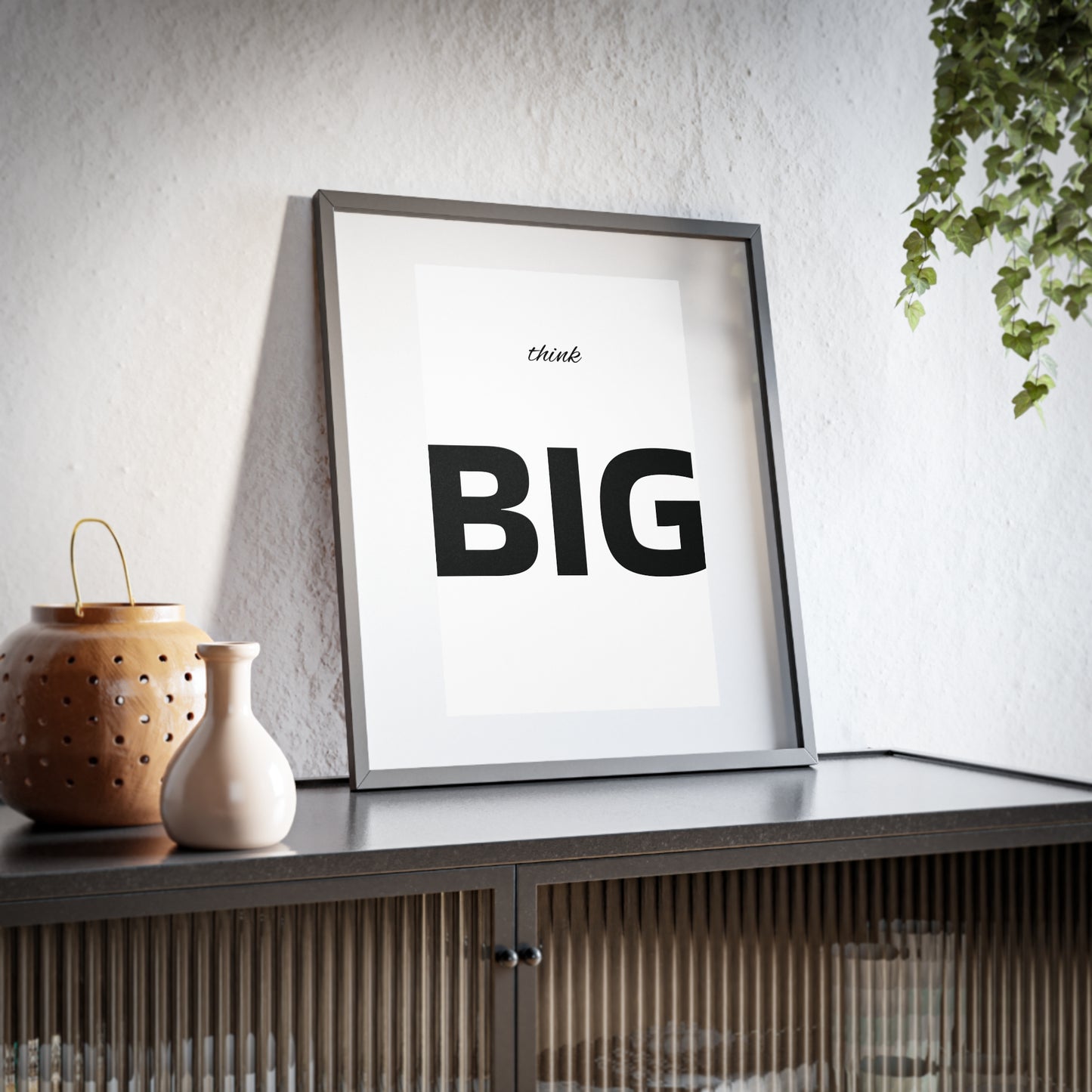 Think BIG Framed Poster — Motivational Wall Art