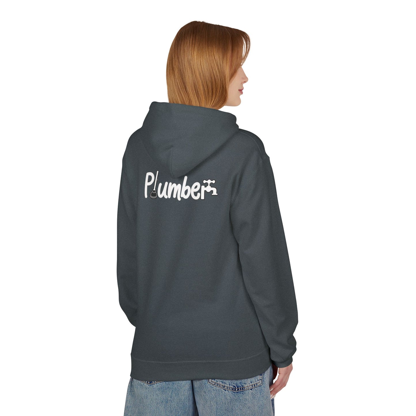 Plumber Hoodie - Funny Plumber Logo Pullover for Tradespeople