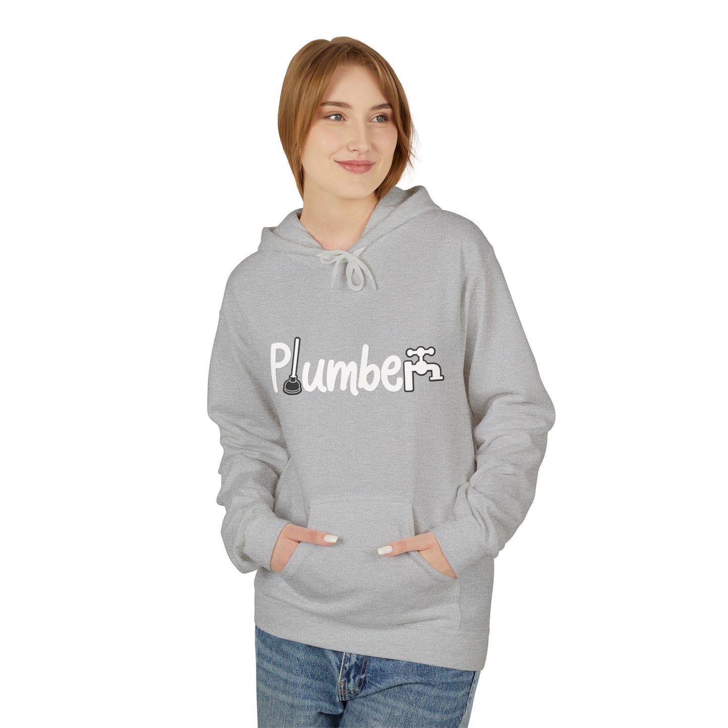 Plumber Hoodie - Funny Plumber Logo Pullover for Tradespeople