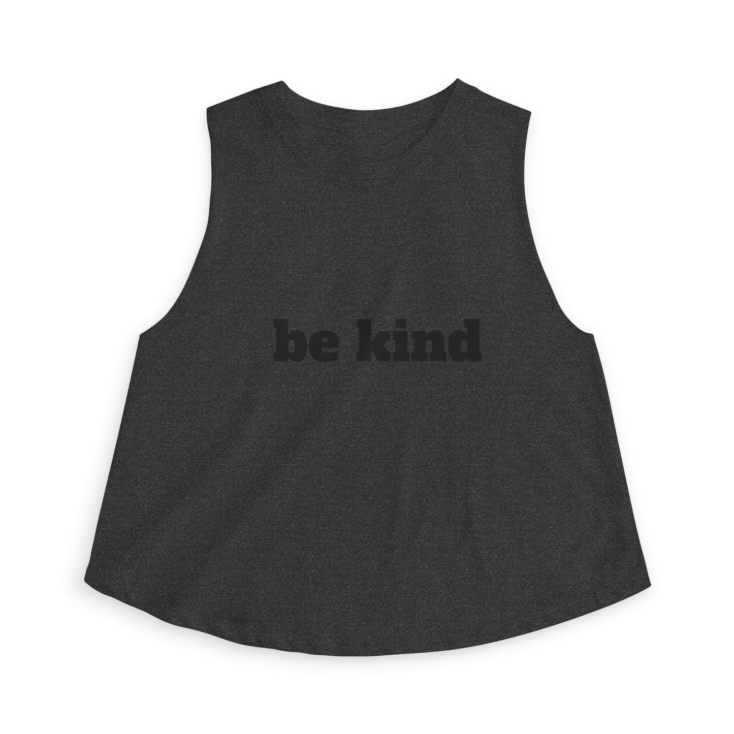 Be Kind Crop Top — Women’s Minimalist Graphic Tank