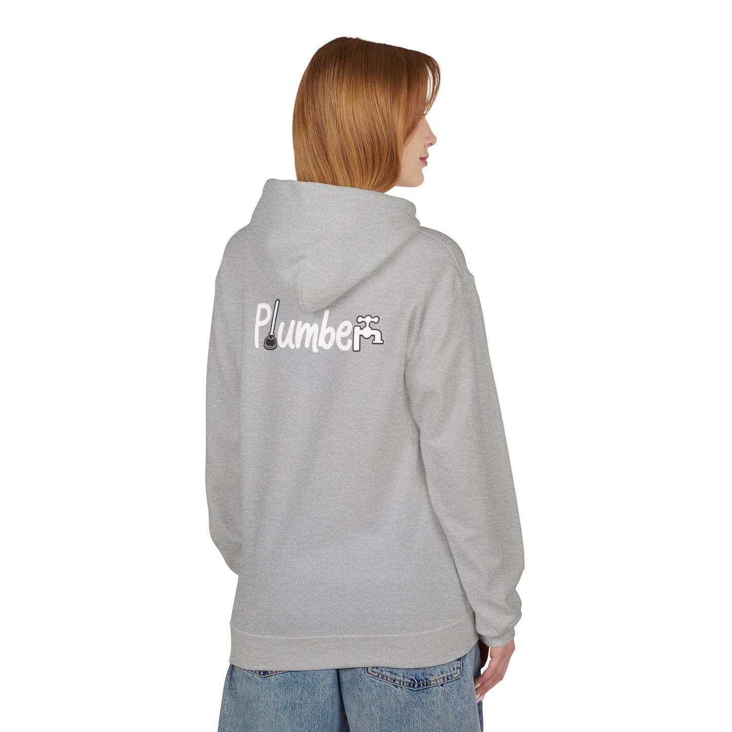 Plumber Hoodie - Funny Plumber Logo Pullover for Tradespeople