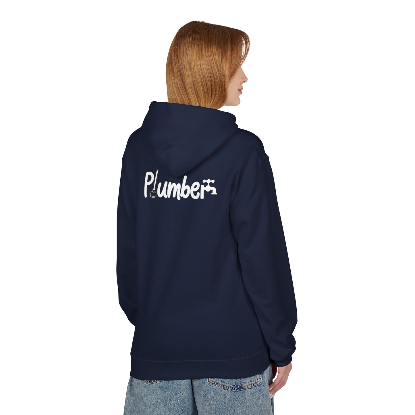 Plumber Hoodie - Funny Plumber Logo Pullover for Tradespeople