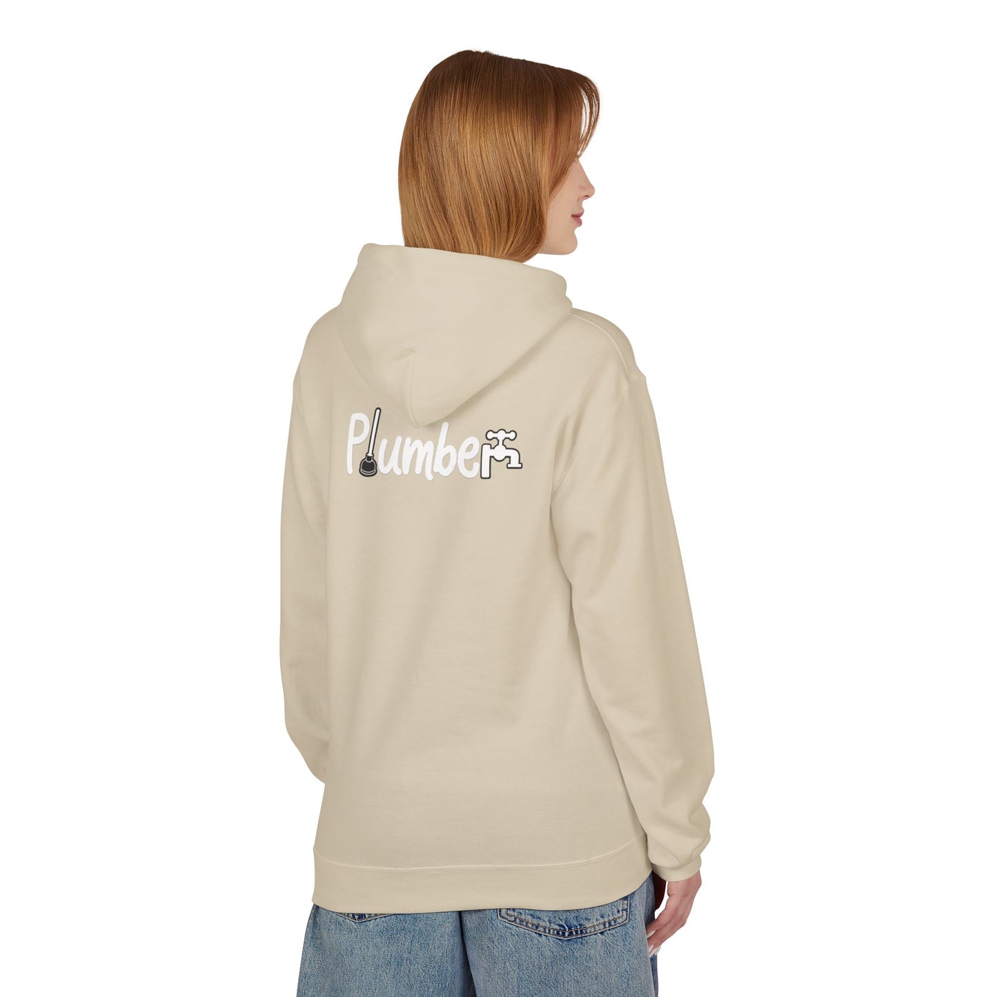 Plumber Hoodie - Funny Plumber Logo Pullover for Tradespeople