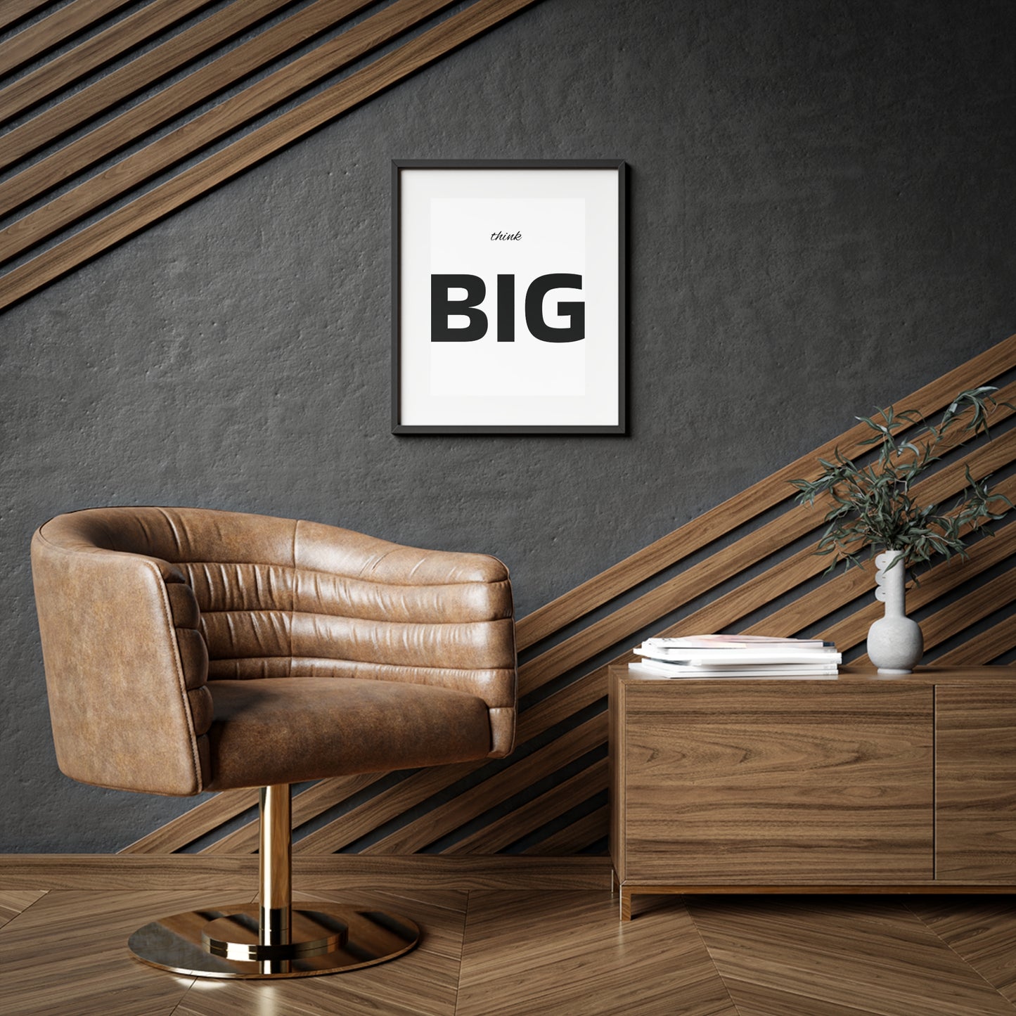 Think BIG Framed Poster — Motivational Wall Art