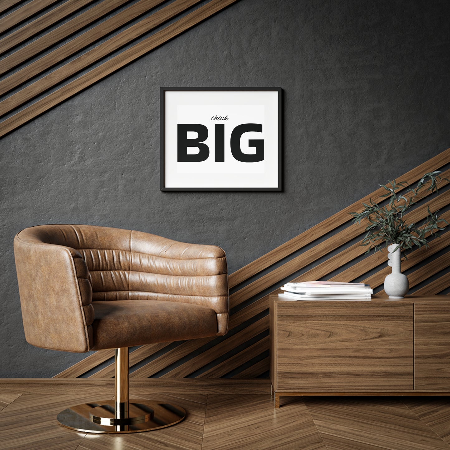 Think BIG Framed Poster — Motivational Wall Art