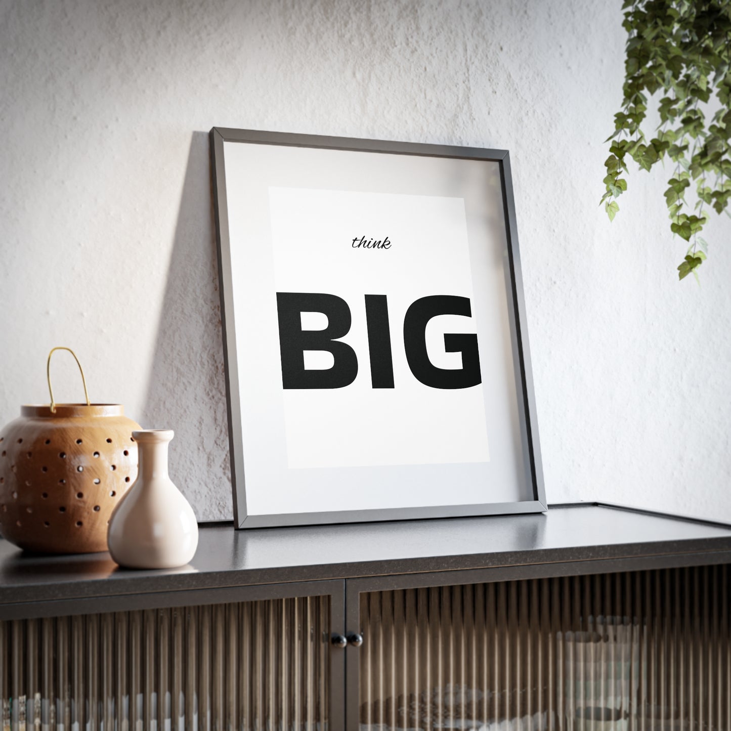 Think BIG Framed Poster — Motivational Wall Art