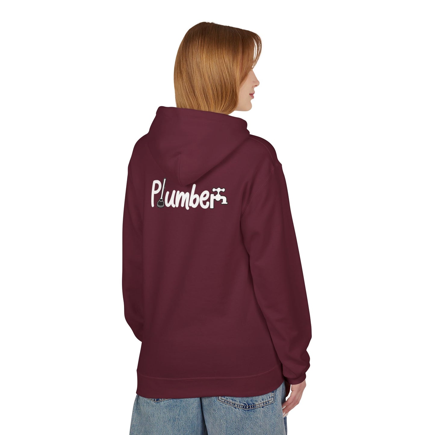 Plumber Hoodie - Funny Plumber Logo Pullover for Tradespeople