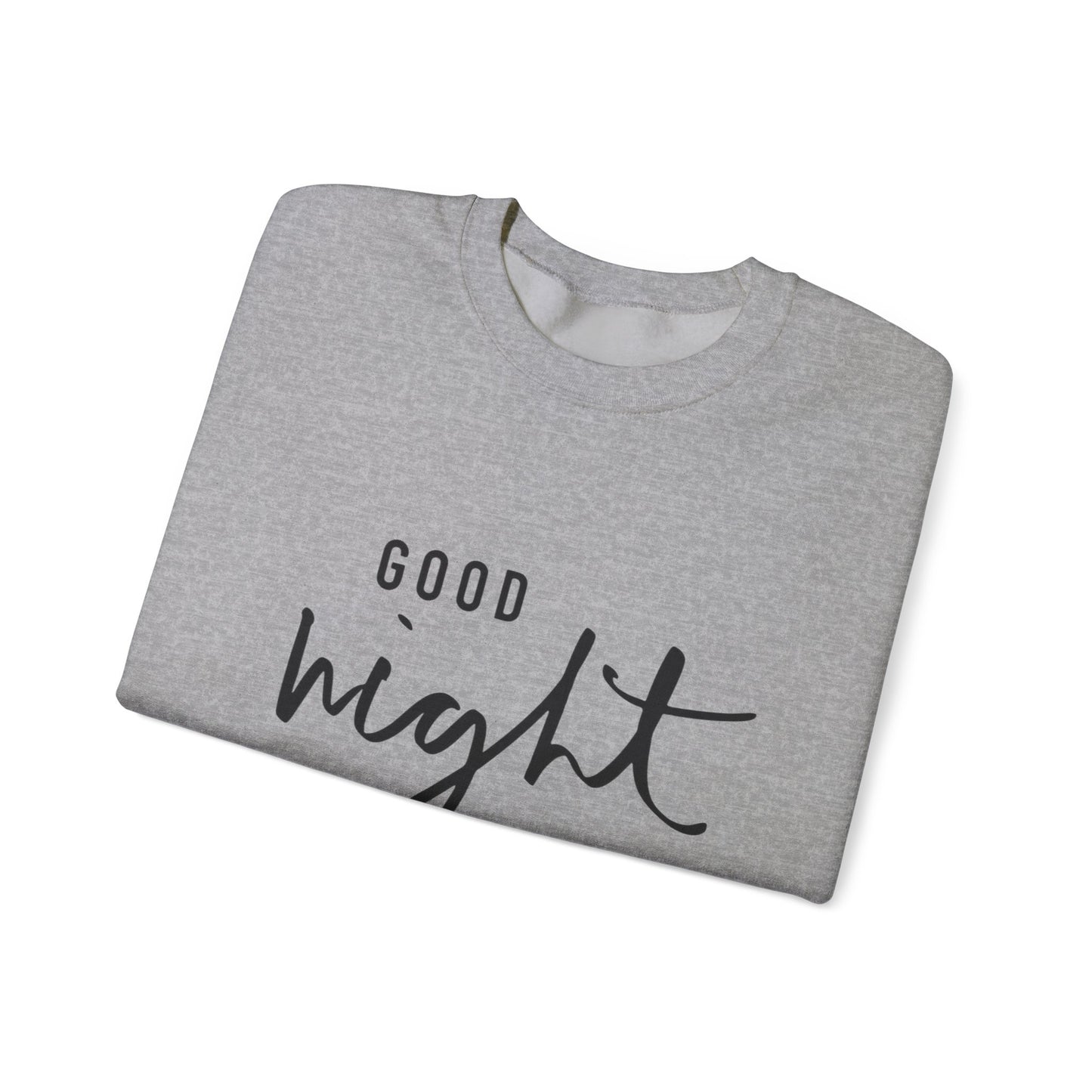 Good Night Crewneck Sweatshirt — Cozy Script Sleepwear Pullover