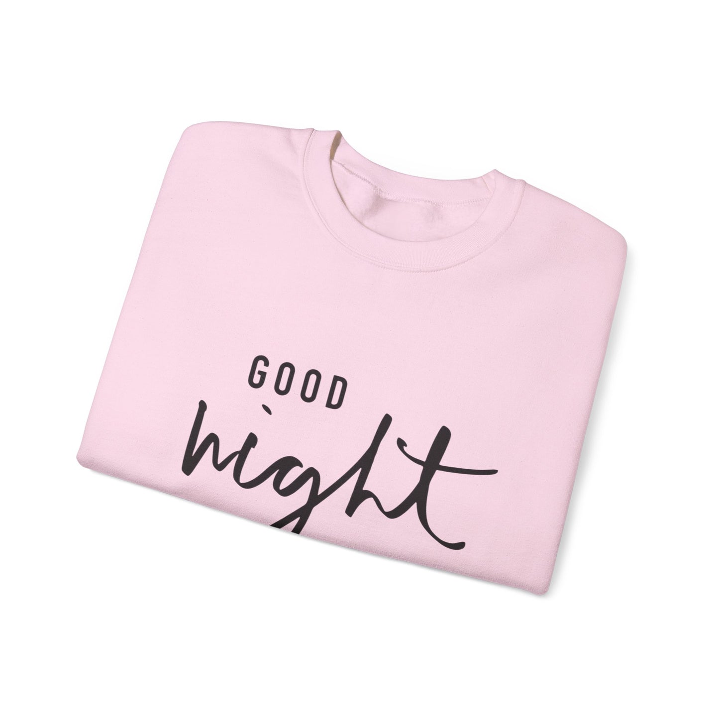 Good Night Crewneck Sweatshirt — Cozy Script Sleepwear Pullover