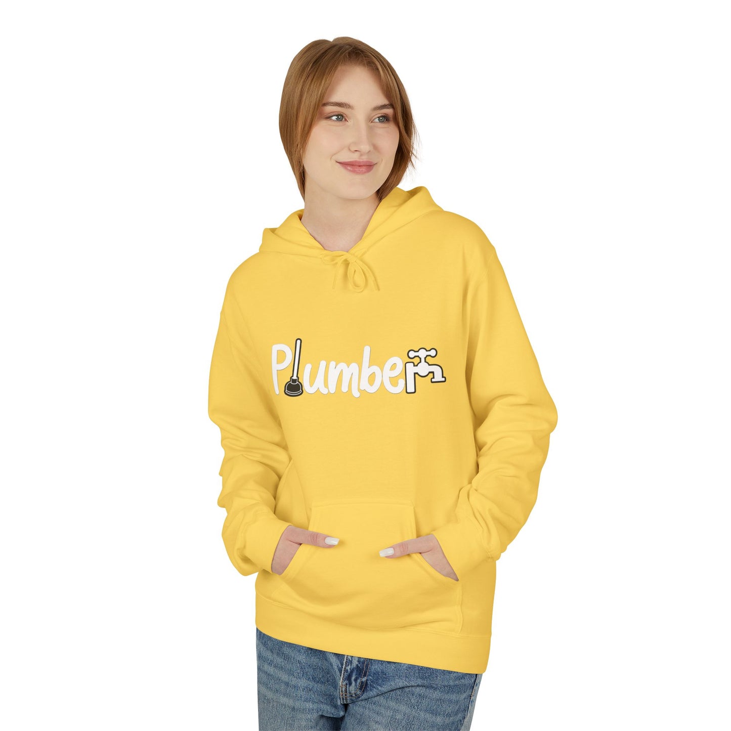 Plumber Hoodie - Funny Plumber Logo Pullover for Tradespeople