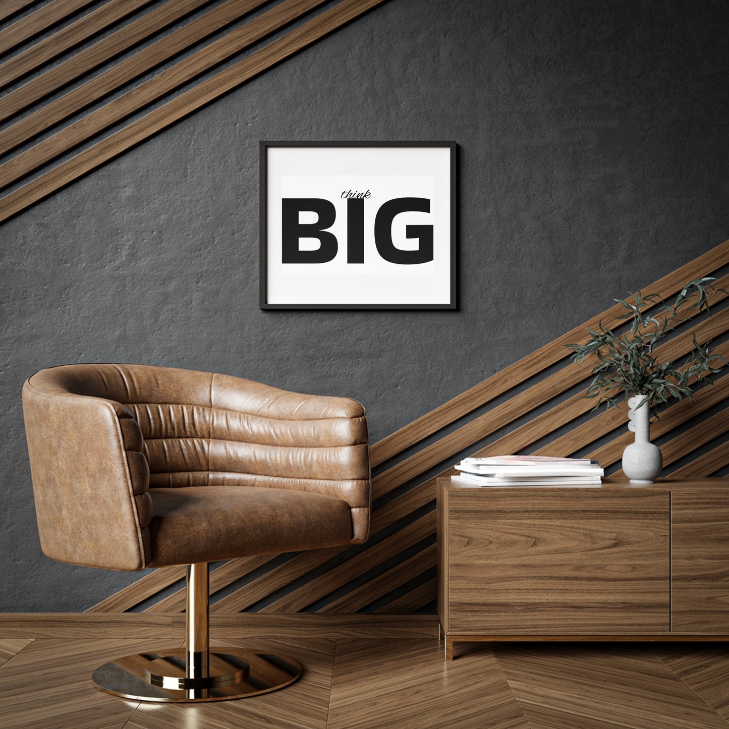 Think BIG Framed Poster — Motivational Wall Art